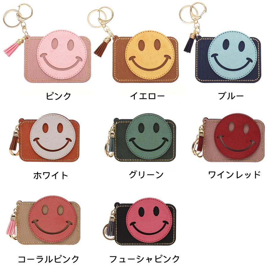 スマイルモチーフパスケース バッグチャーム 定期入れ カード入れ カードケース かわいい おしゃれ シンプル ニコちゃん Onlyou オンリーユー セレクトショップ オンリーユー 通販 Yahoo ショッピング
