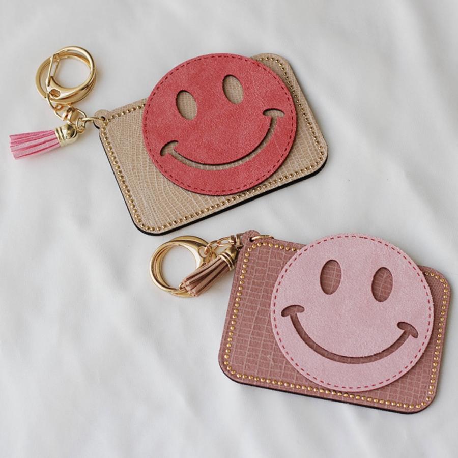 スマイルモチーフパスケース バッグチャーム 定期入れ カード入れ カードケース かわいい おしゃれ シンプル ニコちゃん Onlyou オンリーユー セレクトショップ オンリーユー 通販 Yahoo ショッピング