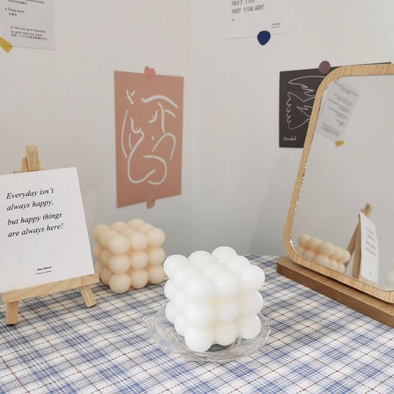 インテリア雑貨 雑貨 韓国雑貨 北欧 インスタ映え 小物 セール品 アロマ キャンドル キューブ おしゃれ ボンボンキャンドル シンプル Bonbon Candle 香り かわいい