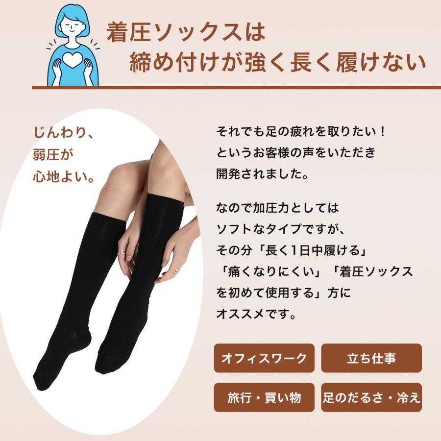 MKY factory 日本製 着圧ソックス 弱圧 レディース 23-25cm 昼夜兼用