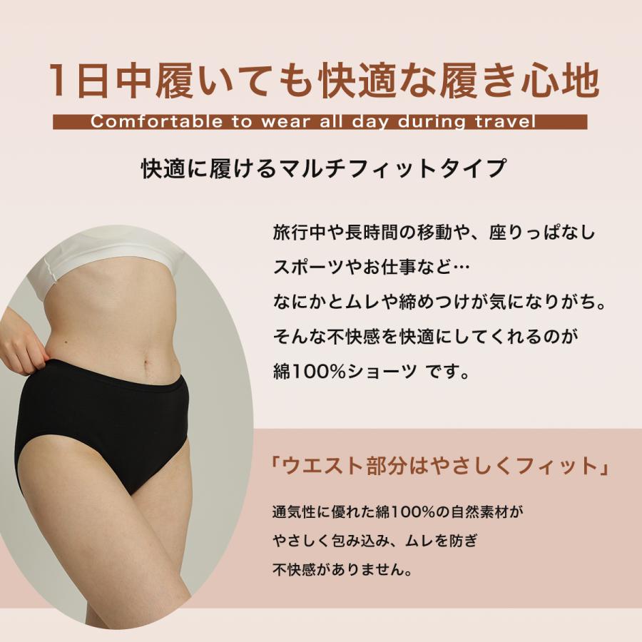 3枚セット ショーツ レディース 綿100% 下着 パンツ 旅行 洗い替え 下着 締め付けない Nestree | MKY factory | 03
