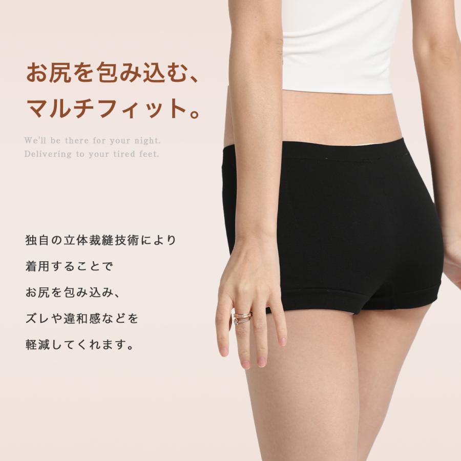 MKY factory 2枚組 薄型 オーバーパンツ レディース 見せパン 黒ぱん