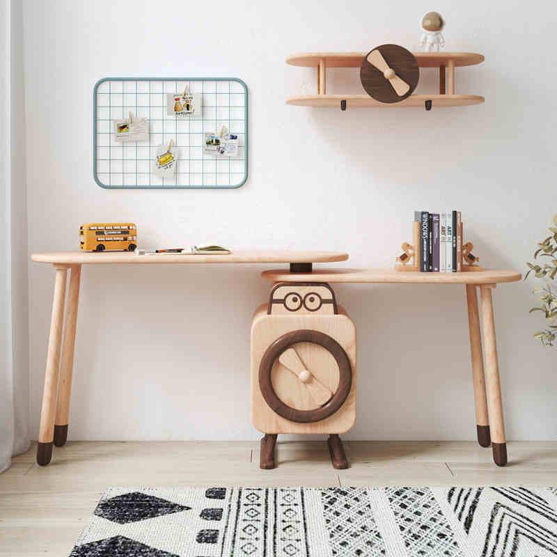 ２人で使える机 机 子供 おしゃれ 木製 北欧 デスク 兄弟 親子 友達 長机 キッズデスク 学習デスク 学習机 多機能机 子供部屋 リビング 勉強 お絵描き 作業台