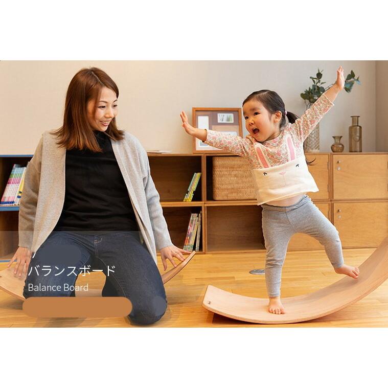Rxakudedo バランスボード 木製 ローラー付き 子供 大人 体幹