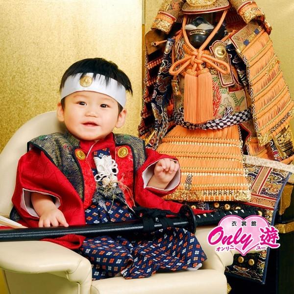 E17-2160/ベビー着物/陣羽織袴セット/01-0533OI/赤ちゃん/陣羽織/1歳