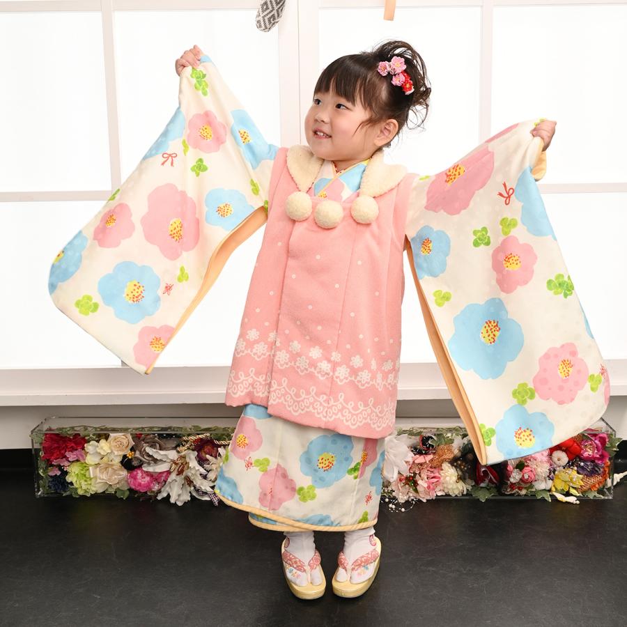 A27-0420/被布セット/レンタル/女の子/hakka kids/03-234IM A27-0420/被布セット/レンタル/女の子/hakka kids/03-234IM