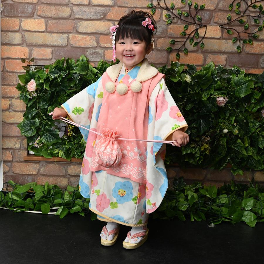 A27-0420/被布セット/レンタル/女の子/hakka kids/03-234IM A27-0420/被布セット/レンタル/女の子/hakka kids/03-234IM