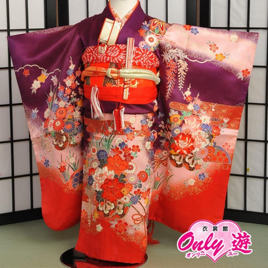 三ツ身セット レンタル 女の子 04 000sk 七五三 3歳 3歳着物 結び帯 はこせこセット 草履バッグセット 絵羽柄 紫 着物レンタル 04 000sk 京都衣裳館オンリー遊スタジオ醍醐 通販 Yahoo ショッピング