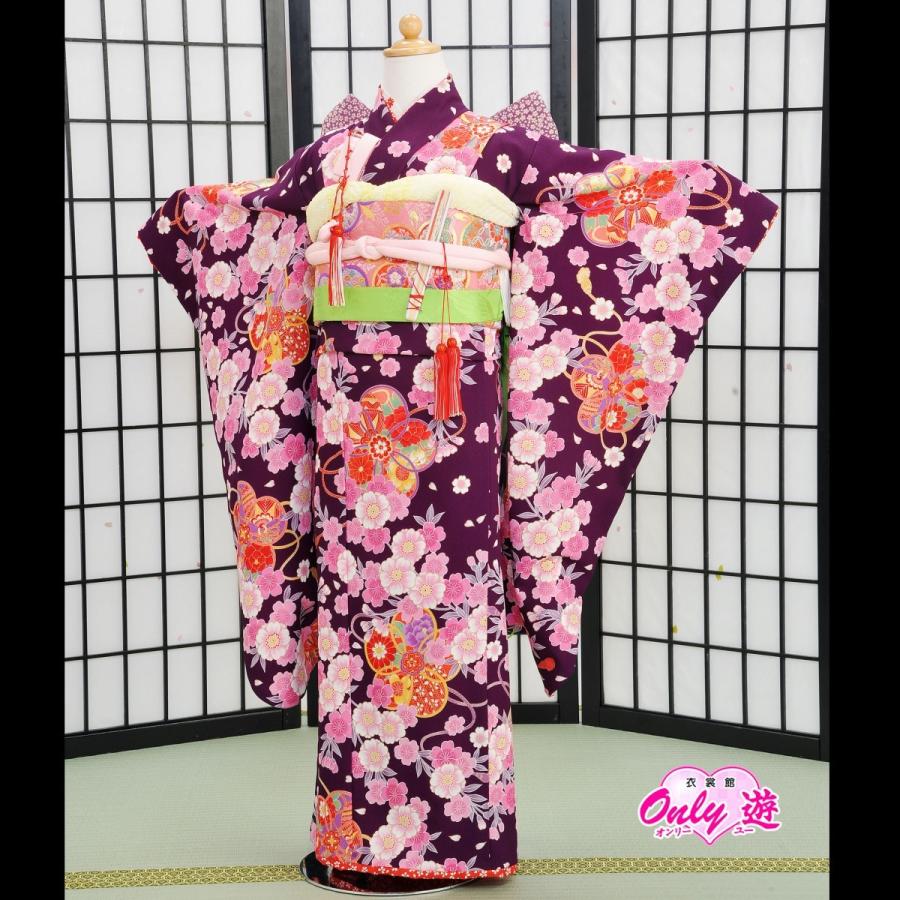 B21-0464S/四ツ身セット/レンタル/女の子/花夢二/07-178MR/七五三/7歳  
