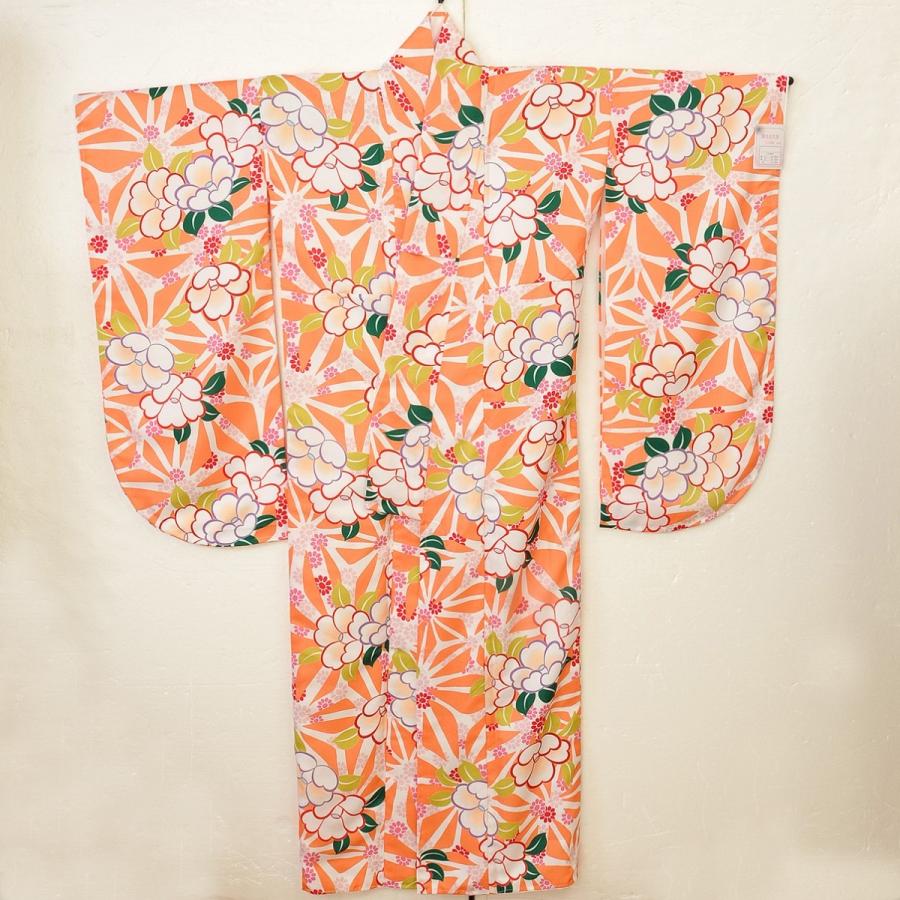 開店祝い ジュニア着物 女の子 陽気な天使 さくら 13 242rf Mサイズ 小学校卒業式 十三参り 十歳の祝い レンタル ブランド ジュニア振袖 小紋柄 オレンジ 着物レンタル 人気ショップが最安値挑戦 Futbolcarrasco Com