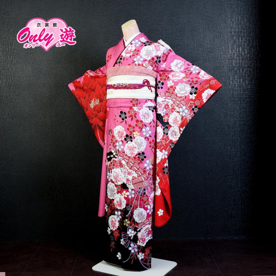 Style 和風館 19 105im 25 167nk Lサイズ 成人式 十三参り レンタル 振袖 絵羽柄 花に扇 ピンク ポリエステル 着物レンタル着物 浴衣成人式なら衣裳館オンリー遊 男女初着や 訪問着等人気 定番アイテムから今シーズンのトレンドまで 豊富な品揃えをご用意しております