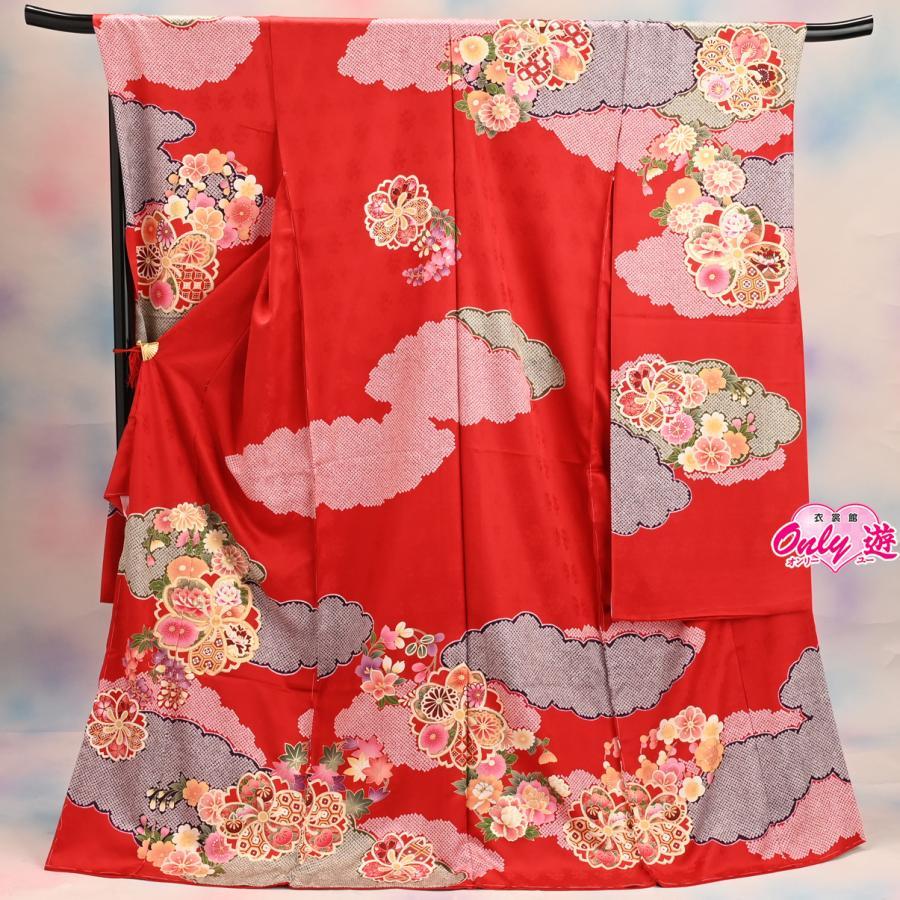 【ほぼ未使用】 【新品】振袖セット/レンタル/20-1093RF/Petit Buran/プチブラン/Mサイズ/レディース/成人式/振袖/レンタル/赤 【HO1380380759】(49588円)