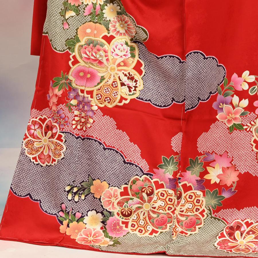 【ほぼ未使用】 【新品】振袖セット/レンタル/20-1093RF/Petit Buran/プチブラン/Mサイズ/レディース/成人式/振袖/レンタル/赤 【HO1380380759】(49588円)