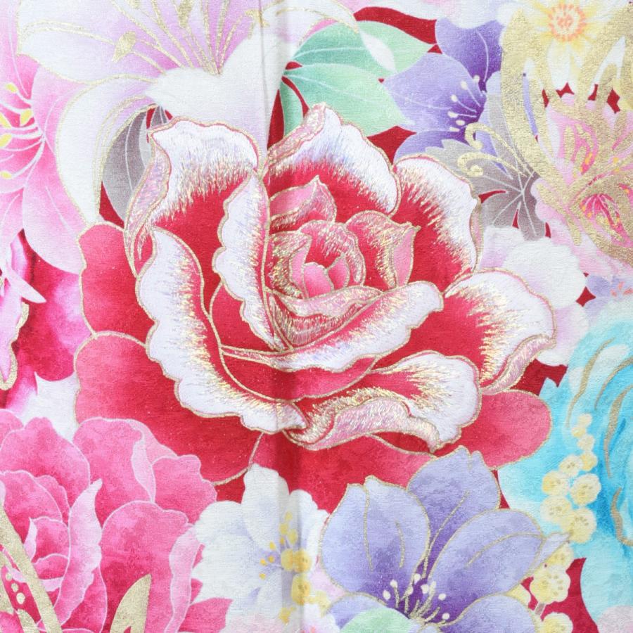 美品 vivifleurs 薔薇 着物 成人式 正絹 トール 振袖 4041 楽天市場】【成人式 振袖 レンタル】RS1117 正絹 緑 薔薇のブーケフル