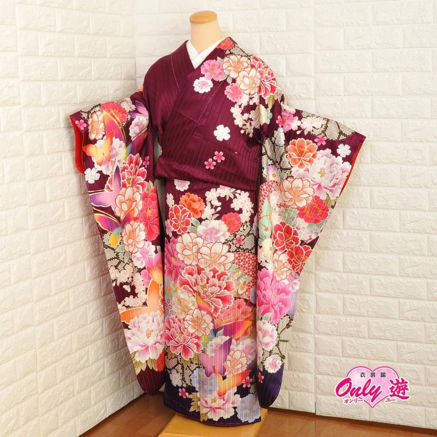 振袖セット レンタル Zawachin Fs 着物 浴衣 499nb Mサイズ レディース 結婚式 卒業式 振袖 ブランド 紫 古典柄 正絹 着物レンタル 499nb 2 京都衣裳館オンリー遊スタジオ醍醐人気沸騰ブラドン 楽ギフ 包装