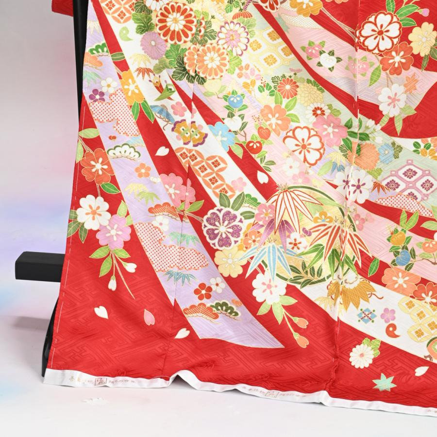 【美品】 振袖セット/十日町振袖/吉澤の友禅/吾妻徳穂 踊りの世界/20-797NB/Lサイズ/レディース/成人式/ブランド/古典柄/正絹/着物 【DGJ4115414384】(147840円)