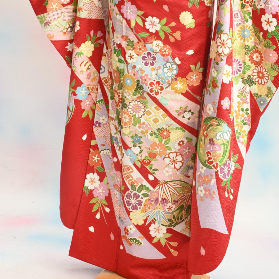 【美品】 振袖セット/十日町振袖/吉澤の友禅/吾妻徳穂 踊りの世界/20-797NB/Lサイズ/レディース/成人式/ブランド/古典柄/正絹/着物 【DGJ4115414384】(147840円)