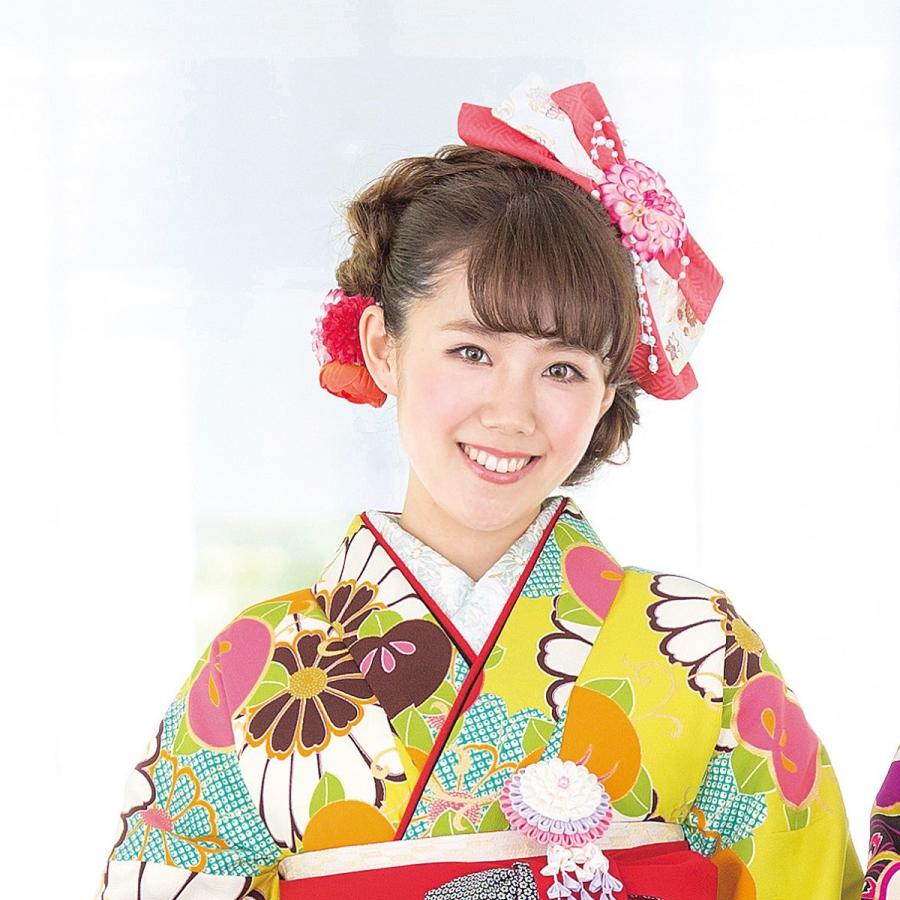 2026年 袴用着物/レディース/Kansai/山本寛斎/22-214IM/Lサイズ/卒業式/謝恩会/レンタル/ブランド/小振袖/二尺袖/小紋柄/橘/黄色/着物レンタル 【B3175090429】(18150円)