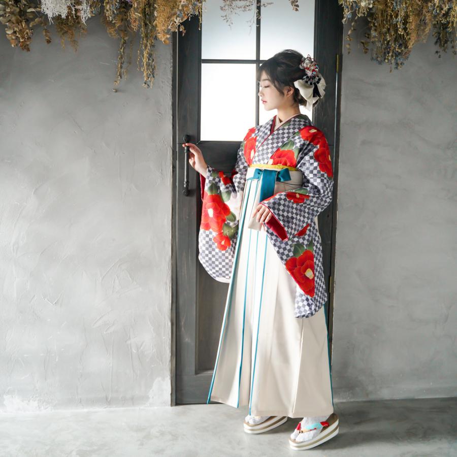 卒業袴セット/レディース/ラフィネモカ/22-321RF/91-279RF/Mサイズ/卒業式/十三参り/レンタル/小振袖/二尺袖/小紋柄/袴/ハカマ/着物レンタル