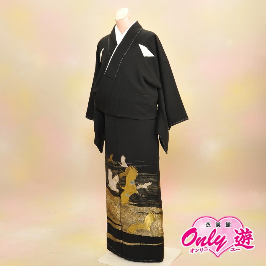 31-280/留袖セット/レディース/40-033BN/LLサイズ/結婚式/レンタル/黒留袖/フォーマル/五ツ紋/五三の桐/正絹/着物レンタル