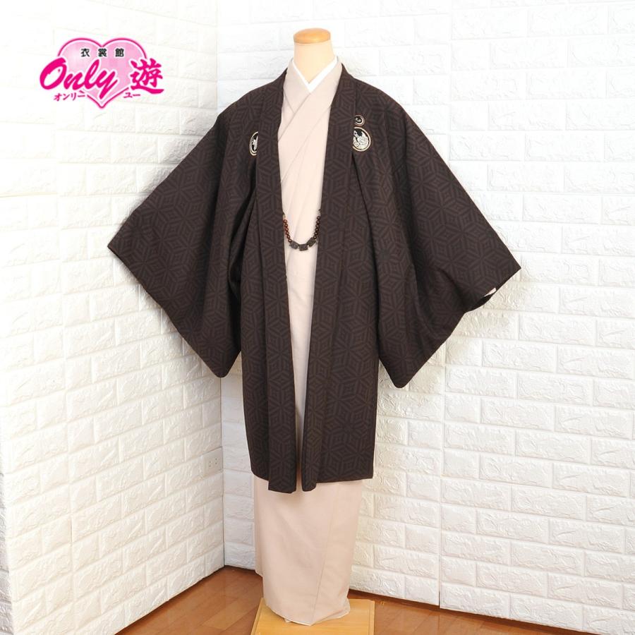 殿方和装 着流し メンズ Japan Style 50 527mr Lサイズ 街着 レンタル カジュアル ブランド 茶 紋付 おしゃれ紋 着物 羽織 アンサンブル 着物レンタル 50 527mr 京都衣裳館オンリー遊スタジオ醍醐 通販 Yahoo ショッピング
