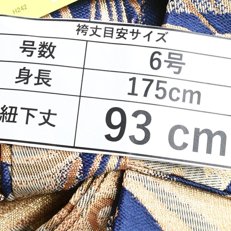 02-105/メンズ袴/55-0583KT-93/Kato/金波に青/6号/袴ひも下丈91cm/男袴/殿方和装/成人式/卒業式/結婚式_3