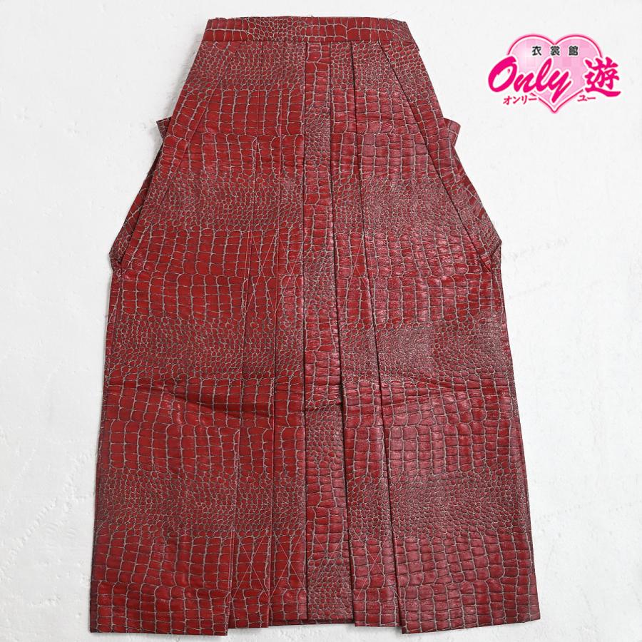 再入荷 ジュニア袴 ジュニア袴 男の子 919bn 百華 クロコダイル 十歳の祝い 十三参り 小学校卒業式 レンタル 着物 単品 袴 赤 着物レンタル メンズファッション