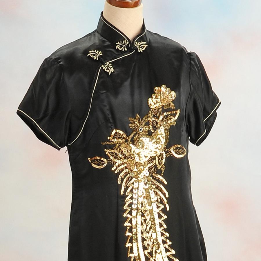 チャイナドレス レンタル レディース 9号 黒 ドレス ブライダル 日 5