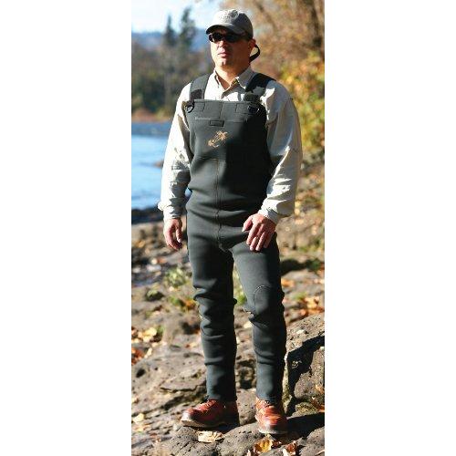 (Medium Short Stout) - Caddis Men´s Green Neoprene Stocking Foot Wader