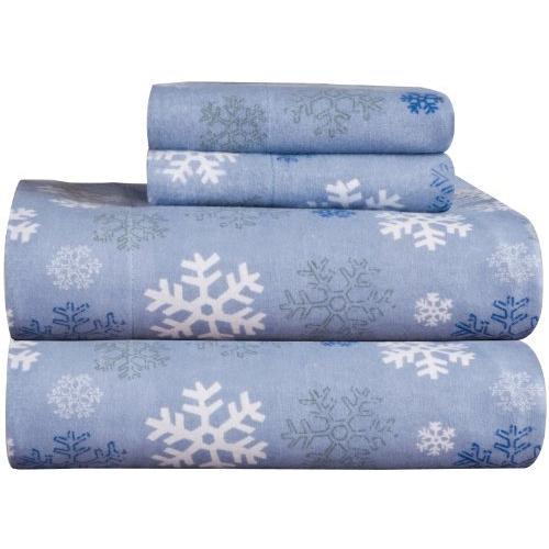 卸売 & King (California Snow Flannel Printed Weight Heavy Pointehaven - Flakes) オブジェ、置き物