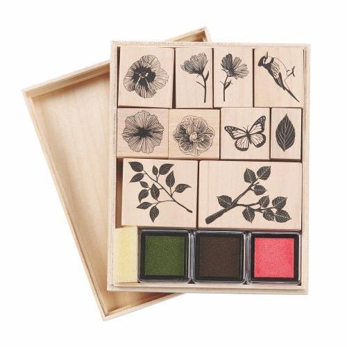 マーサースチュワート木製スタンプセット ネイチャー/Nature