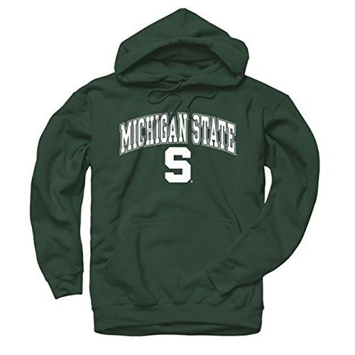 Michigan State Spartansアーチwithロゴフード付きスウェットシャツ X-Large