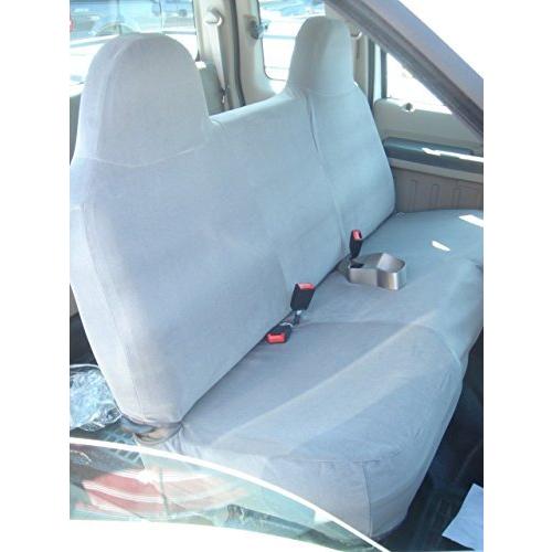 Durafit Covers。fd16-grayフォードf250-f350-f450-f550クルーCab正確なフィットシートカバー。フロントソリッドベンチシートwith Moldedヘッドレスト付き