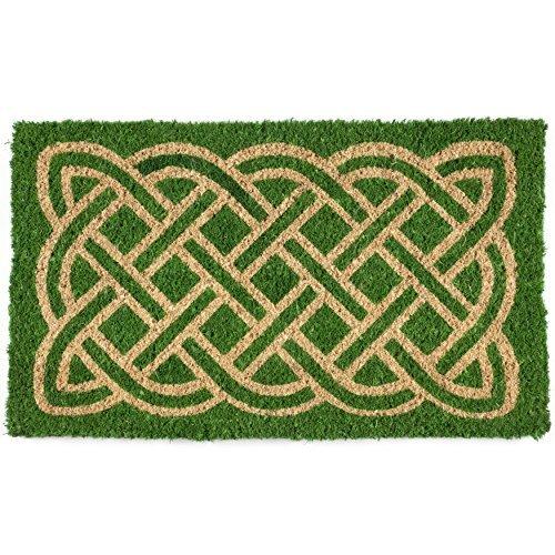 Entryways Celtic Handmade， Hand-Stenciled， All-Natural Coconut Fiber Coir D