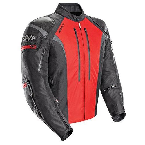 Joe Rocket Atomic 5.0?Men 's Textileオンロードバイクジャケット???ブラック/レッド X-Large レッド 1651-5105-SU