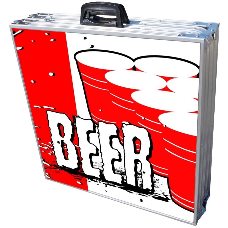 【新版】 PartyPongTables.com 8フィートビアポンテーブル オプションのカップ用の穴とLED変光ライト?-?テーブルデザイン11種類 (カスタ 【AAA9331405375】(33522円)