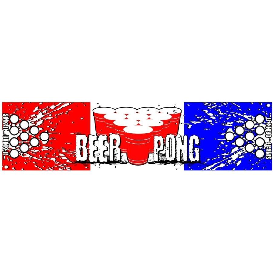 【新版】 PartyPongTables.com 8フィートビアポンテーブル オプションのカップ用の穴とLED変光ライト?-?テーブルデザイン11種類 (カスタ 【AAA9331405375】(33522円)