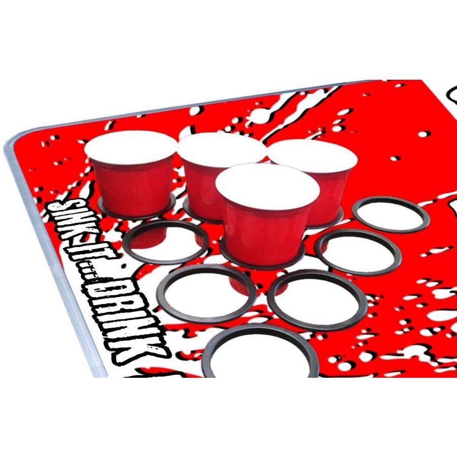 【新版】 PartyPongTables.com 8フィートビアポンテーブル オプションのカップ用の穴とLED変光ライト?-?テーブルデザイン11種類 (カスタ 【AAA9331405375】(33522円)