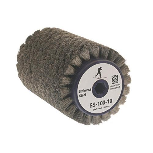 ステンレススチール ロトブラシ SS-100-10 クロスカントリースキーワックス用 10mm六角シャフトに適合