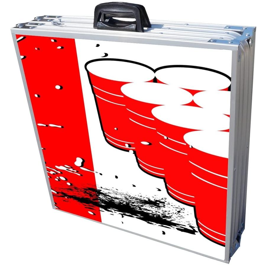 ウルトラ！ PartyPongTables.com 8フィートビアポンテーブル オプションのカップ用の穴とLED変光ライト?-?テーブルデザイン11種類 (カスタ 【VQL7569053838】(27191円)