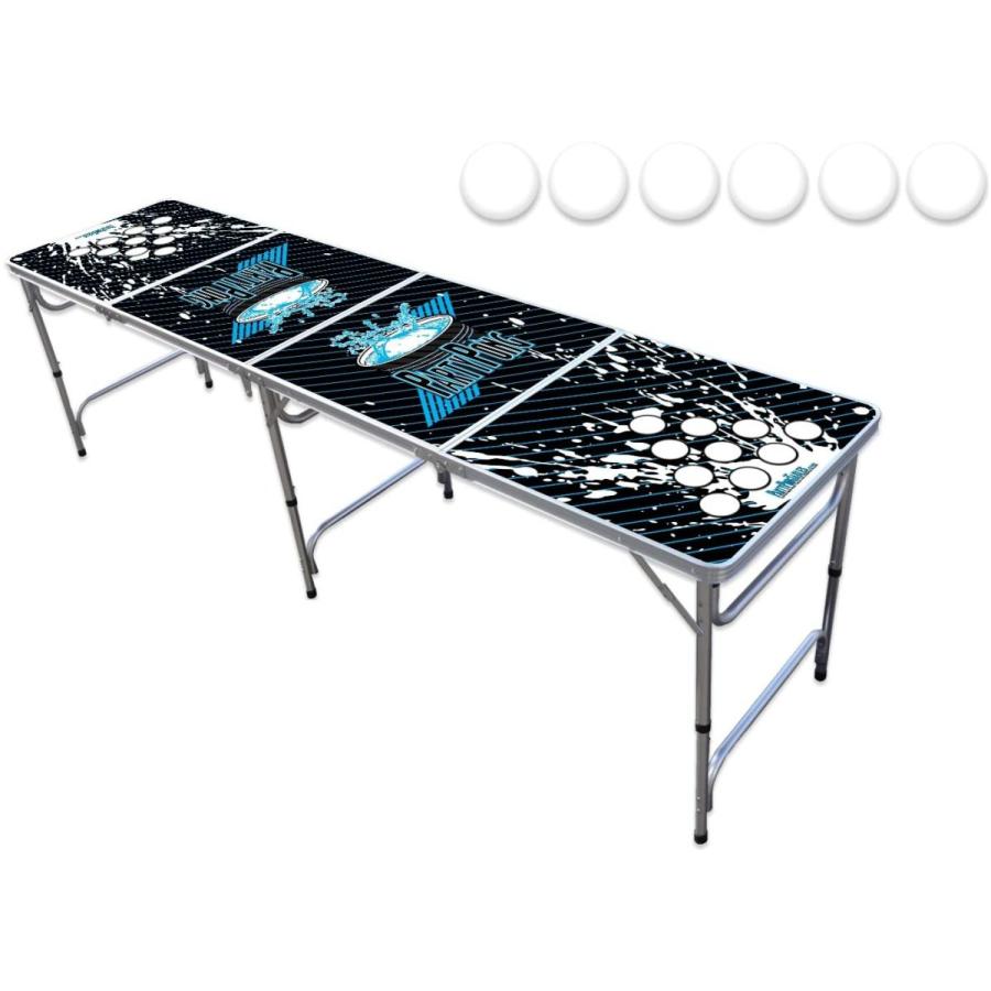 【値下げ⭕️】 PartyPongTables.com 8フィートビアポンテーブル オプションのカップ用の穴とLED変光ライト?-?テーブルデザイン11種類 (カスタ 【QG1034963422】(37180円)