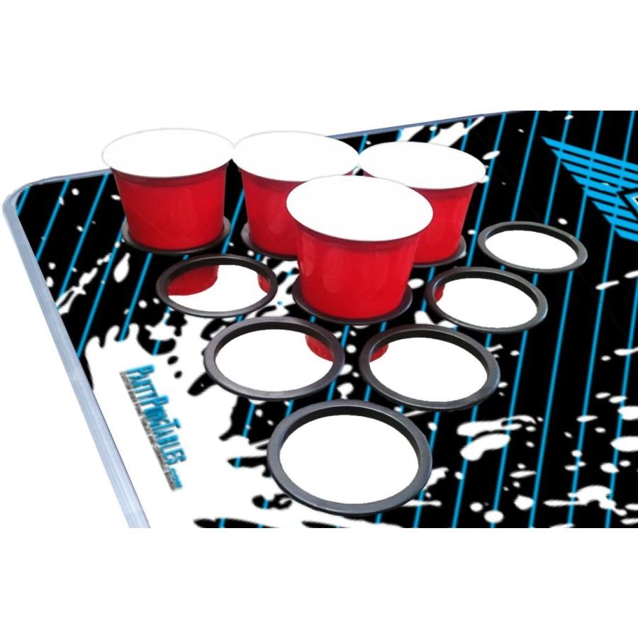 【値下げ⭕️】 PartyPongTables.com 8フィートビアポンテーブル オプションのカップ用の穴とLED変光ライト?-?テーブルデザイン11種類 (カスタ 【QG1034963422】(37180円)
