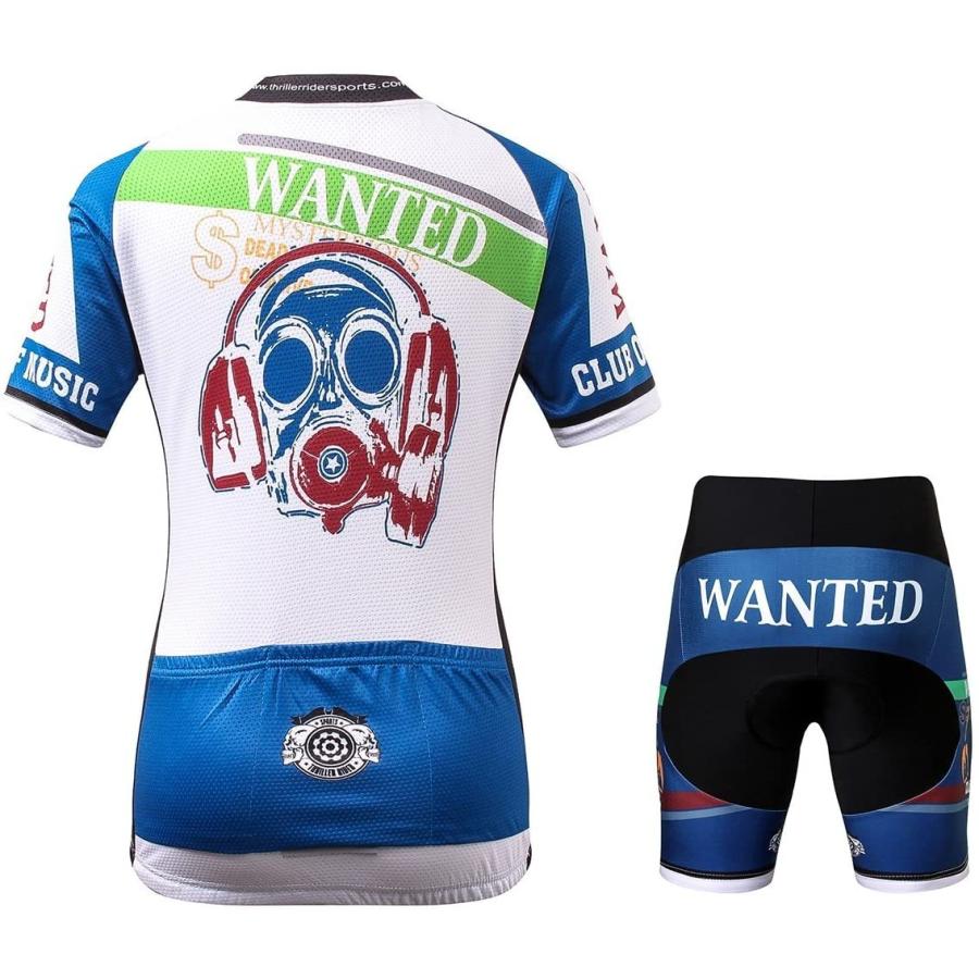 Thriller Rider Sports サイクルジャージ レディス 女性自転車運動服装半袖やショートパンツ セット - 組み合わせ Wanted 