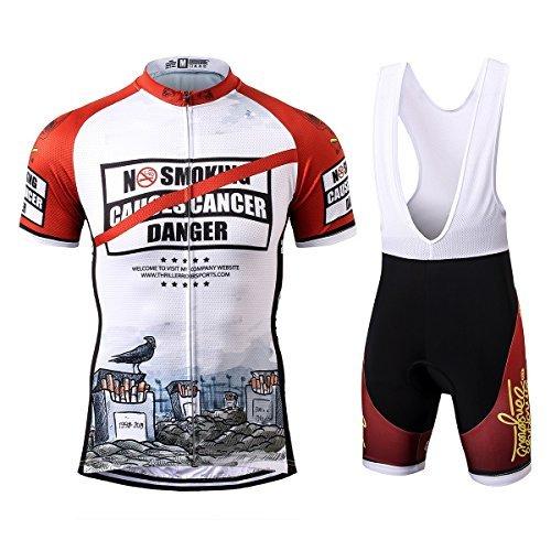 送料無料Thriller Rider Sp0rts サイクルジャージ メンズ 男性自転車運動服装半袖やショートパンツ セット - 組み合わせ N0 Sm0ki