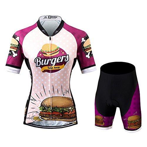 送料無料Thriller Rider Sports サイクルジャージ レディス 女性自転車運動服装半袖やショートパンツ セット - 組み合わせ Burgers