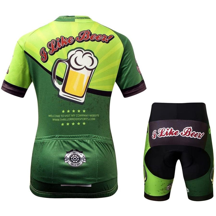 Thriller Rider Sports サイクルジャージ レディス 女性自転車運動服装半袖やショートパンツ セット - 組み合わせ I Like 
