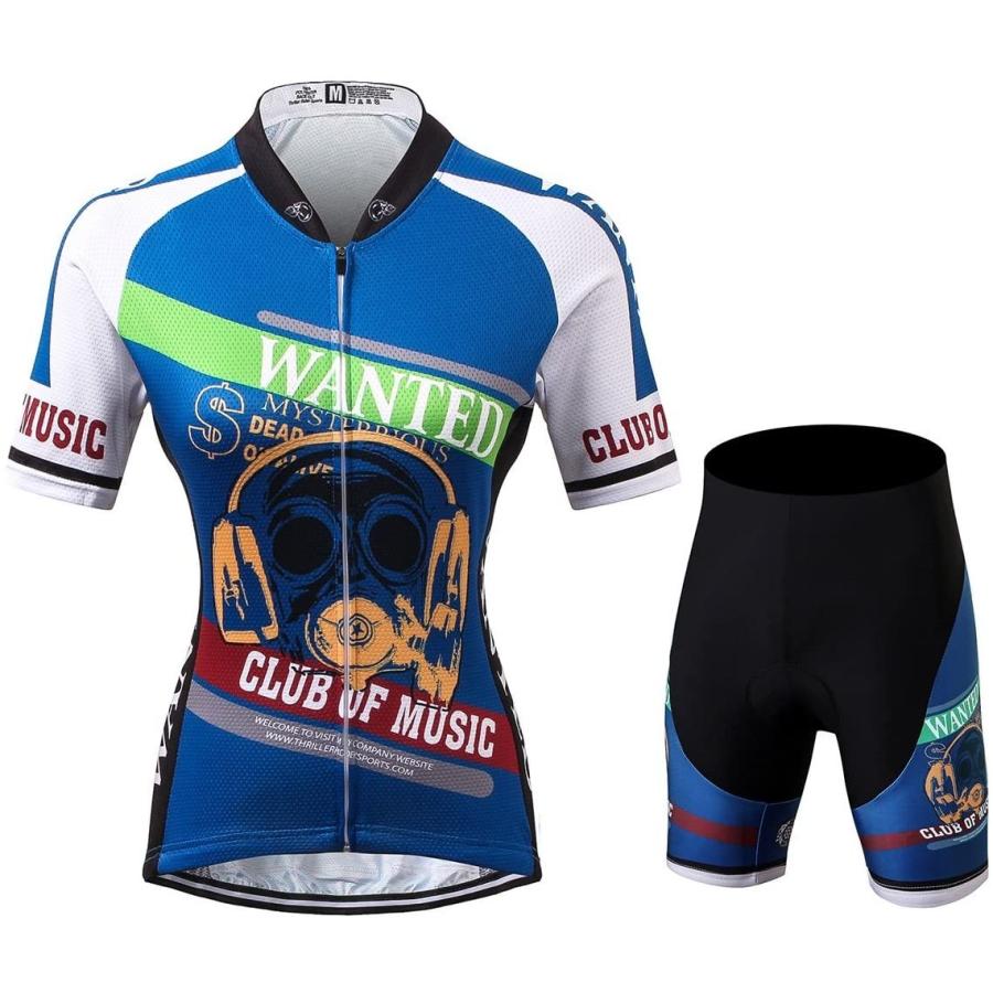 Thriller Rider Sports サイクルジャージ レディス 女性自転車運動服装半袖やショートパンツ セット - 組み合わせ Wanted 