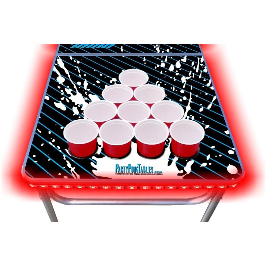 ほぼ未使用 PartyPongTables.com 8フィートビアポンテーブル オプションのカップ用の穴とLED変光ライト?-?テーブルデザイン11種類 (カスタ 【NAN1264446559】(45424円)