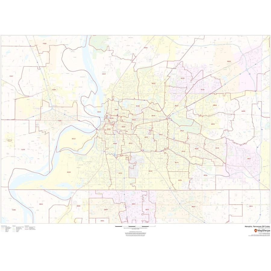 多様な テネシー州メンフィス ジップコード 48インチ ラミネート壁マップ 36インチ X オブジェ 置き物 Www Collectiviteslocales Fr