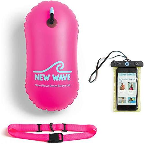 New Wave スイムバブル オープンウォータースイマーやトライアスロン選手用 - ドライバッグなし - 防水携帯電話ケース&スイムバブルバンドル(